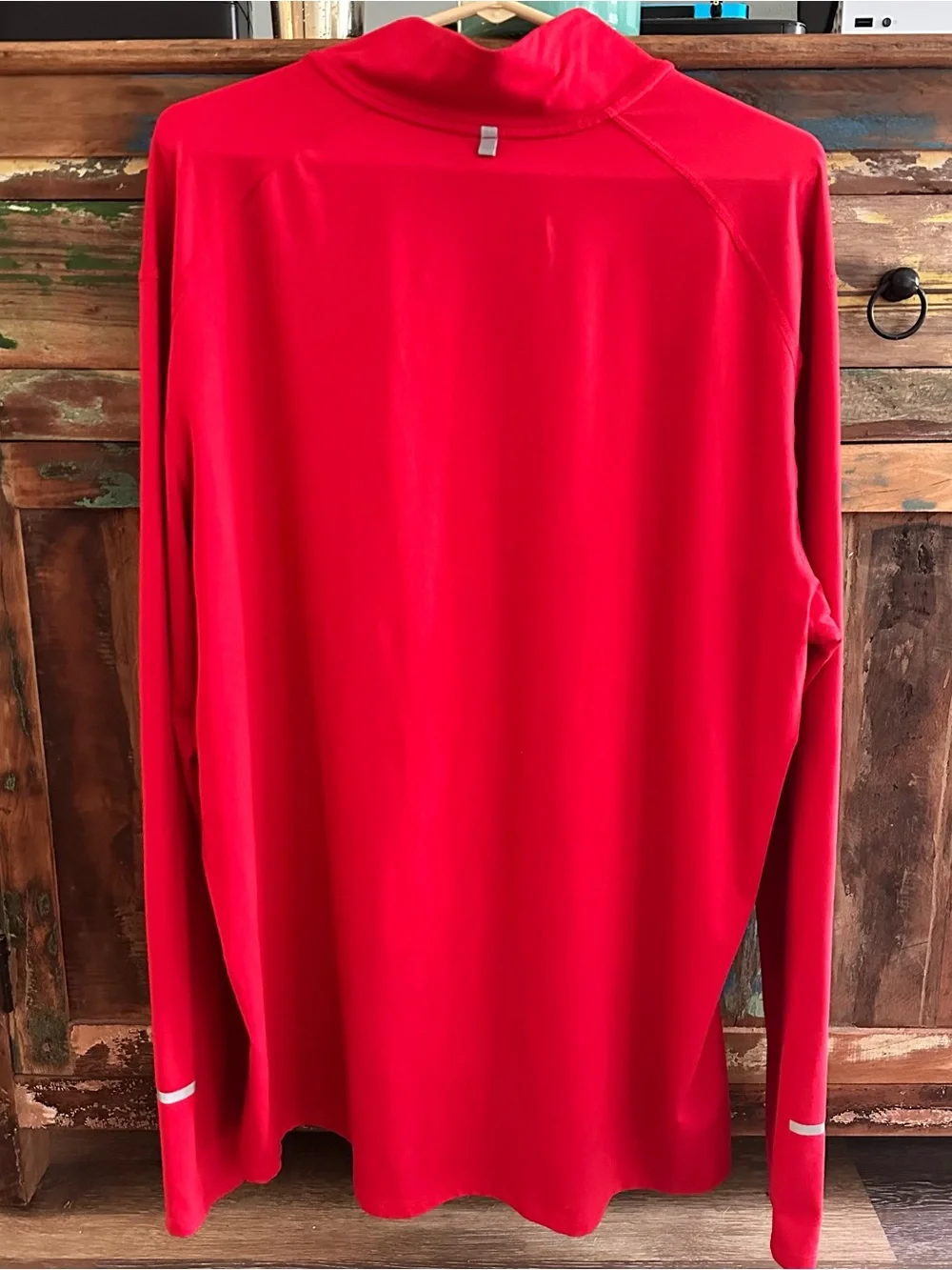Nike Dri-Fit Running Mens 1/2 Zip Red Long Sleeve Pullover Shirt XXL Performance